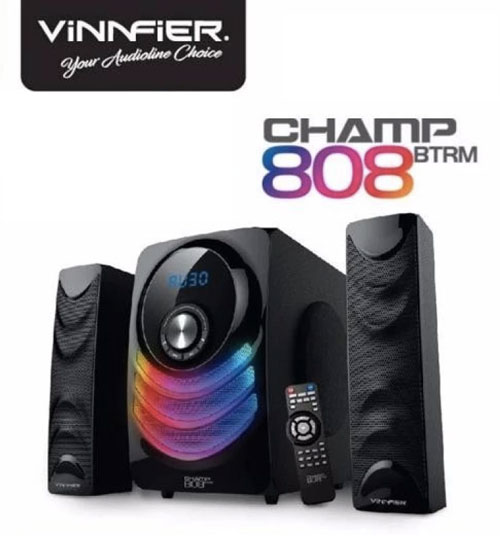 Vinnfier Champ 808 BTRM 2.1 Speaker with Karaoke System KTV, Bluetooth, FM Radio, USB & SD Card Slot